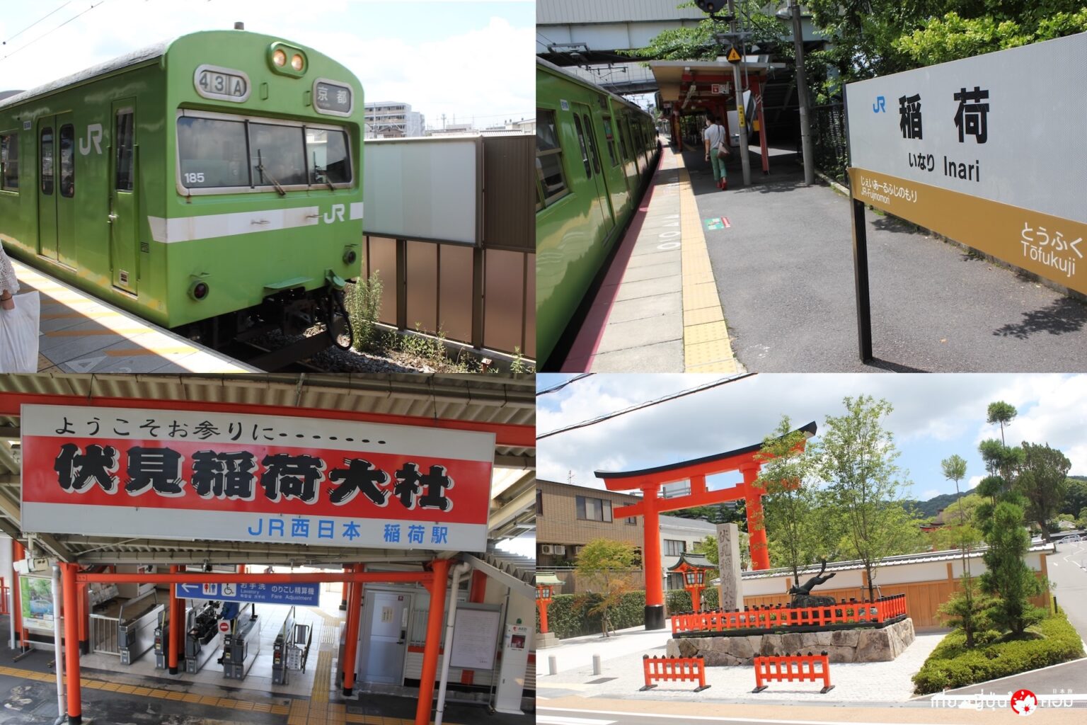 สถานีรถไฟ Inari หน้าศาลเจ้า Fushimi Inari Taisha