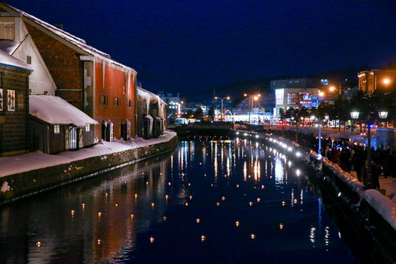 งานเทศกาลหิมะที่เมืองโอตารุ Otaru Snow Light Path Festival ในเดือนแห่งความรัก