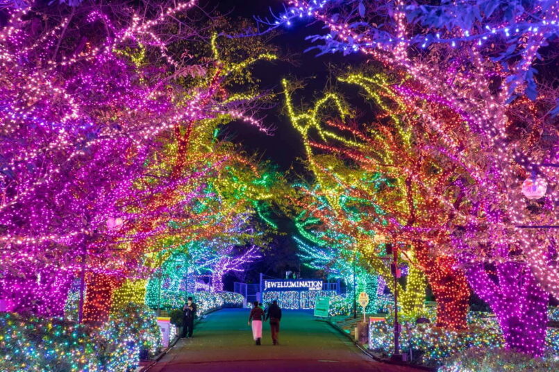 งานประดับไฟ Jewellumination ที่สวนสนุก Yomiuriland ในโตเกียว ไม่ไกลจากชินจูกุ